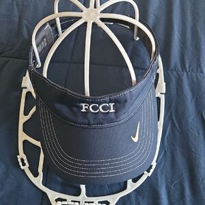 Nike Navy Blue Visor with Embroidered Logo